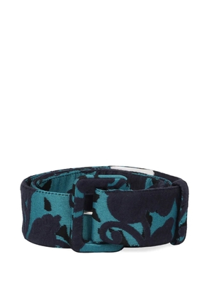 Miu Miu floral-print buckle belt - Blue