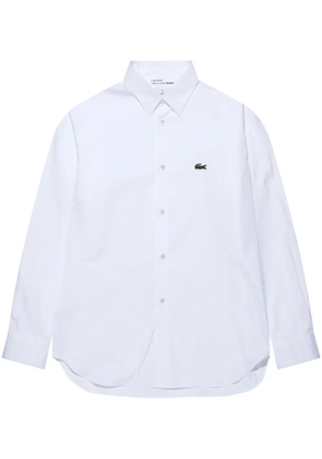 Comme Des Garçons Shirt x Lacoste logo-patch cotton shirt - White