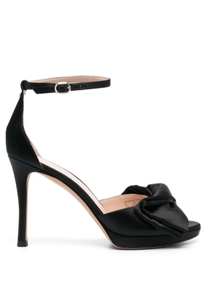 Kate Spade 100mm bow-detail satin sandals - Black