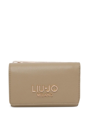 LIU JO logo clip wallet - Neutrals