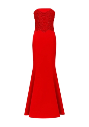 Amen embellished strapless maxi dress - Red