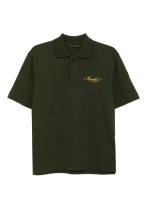 Moncler logo-embroidered polo shirt - Green