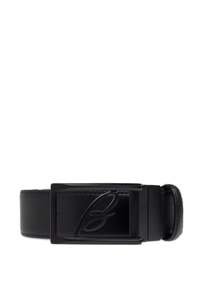 Brioni leather embossed belt - Black