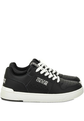 Versace Jeans Couture logo-detailed leather sneakers - Black