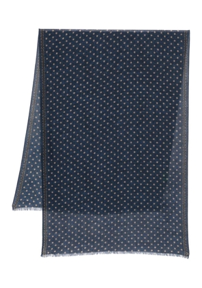 Dell'oglio dotted fringed scarf - Blue