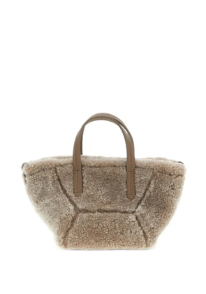 Brunello Cucinelli BC Duo Curly shearling tote bag - Grey