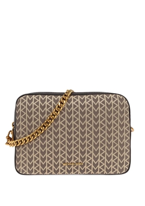 Michael Kors chevron-pattern chain-strap shoulder bag - Neutrals