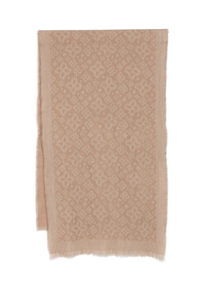 Tagliatore patterned fringed scarf - Brown