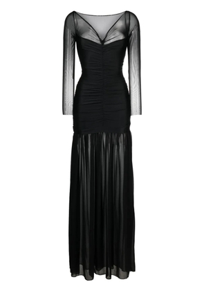 Atu Body Couture ruched tulle gown - Black