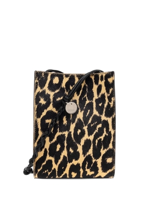 Jil Sander small Tangle leopard-print shoulder bag - Neutrals