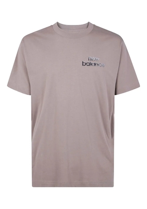 New Balance Chrome Runner metallic-figure print T-shirt - Neutrals