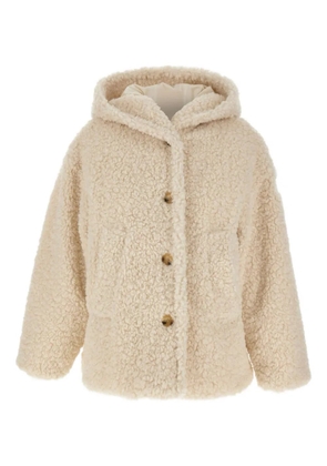 Tatras hooded faux fur coat - Neutrals