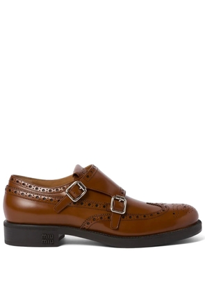 Miu Miu x Church's leather brogue shoes - Brown