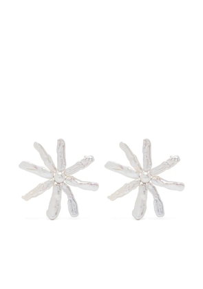 Simone Rocha flower-design earrings - Silver