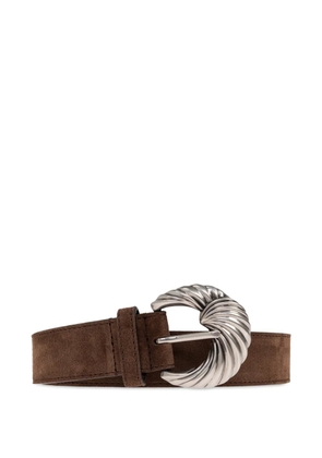 ETRO textured buckle belt - Brown