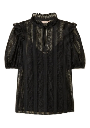 TWINSET striped lace blouse - Black