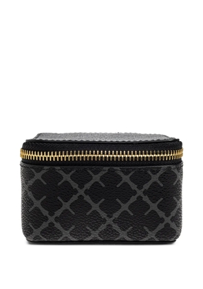By Malene Birger geometric-print zip-fastening jewellery box - Black