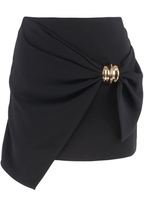 Elisabetta Franchi macro-bow crepe mini skirt - Black
