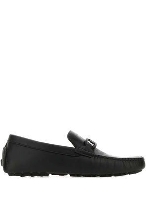 FENDI Diver O Lock leather loafers - Black