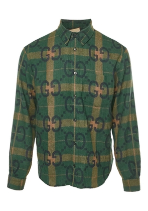 Gucci Pre-Owned Jumbo GG-motif shirt - Green