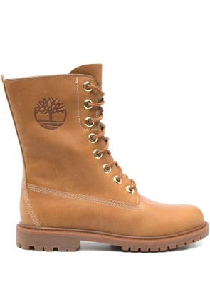 Timberland lace-up logo-embossed boots - Brown