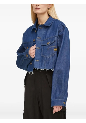 G-Star RAW frayed-edge cropped jacket - Blue