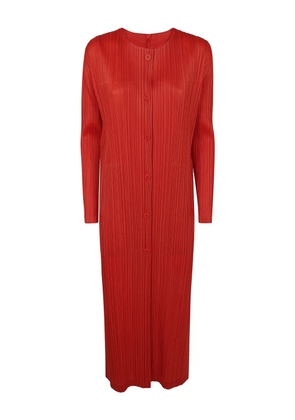 Pleats Please Issey Miyake Manteau midi dress - Red