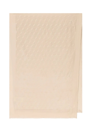 FENDI FF jacquard silk scarf - Neutrals
