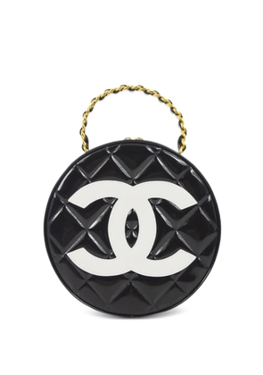 CHANEL Pre-Owned 1994 CC round vanity handbag - Black