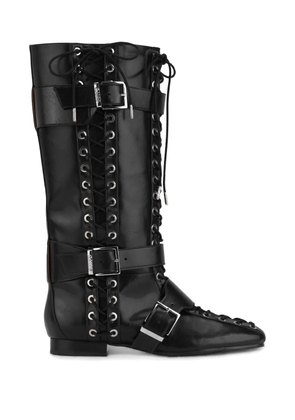 GANNI lace-up boots - Black