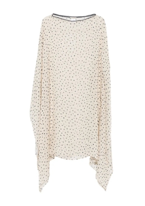 Faliero Sarti polka-dot silk dress - Neutrals
