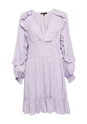 Maje pre-owned ruffled long-sleeve dress - Purple