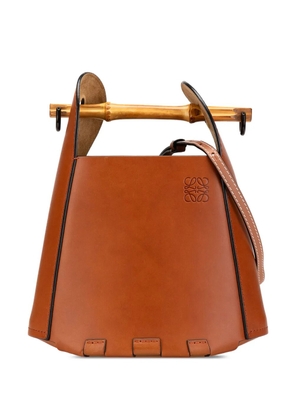 Loewe Pre-Owned 2020 Calfskin Bamboo Bucket Bag satchel - Brown