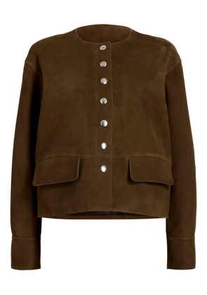 Proenza Schouler White Label button-front suede jacket - Brown