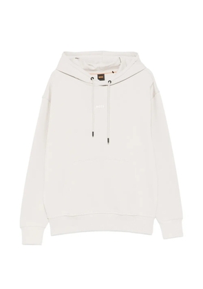 BOSS drawstring logo-detail hoodie - Neutrals