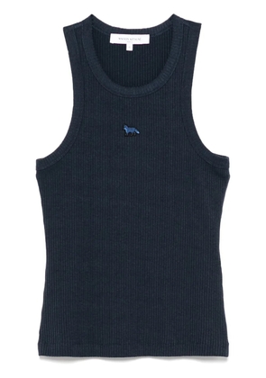 Maison Kitsuné baby fox patch ribbed tank top - Blue