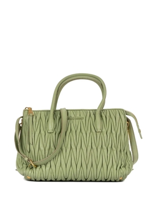 Miu Miu Pre-Owned 2000s pleated top-handle bag - Green