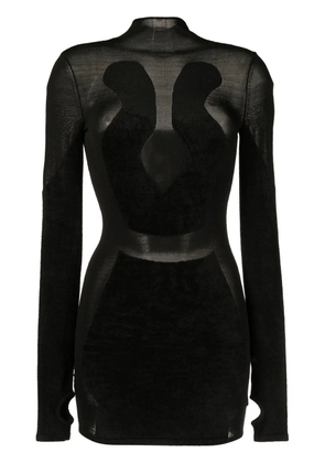 Dion Lee Chenille intarsia mini dress - Black