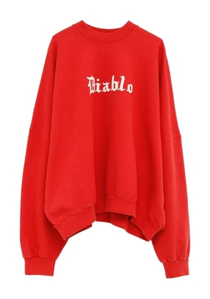 Willy Chavarria diablo-embroidered sweatshirt