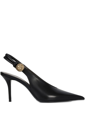 POTAMY 100mm leather heeled pumps - Black