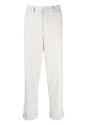 Closed rolled-cuff cropped trousers - Grey