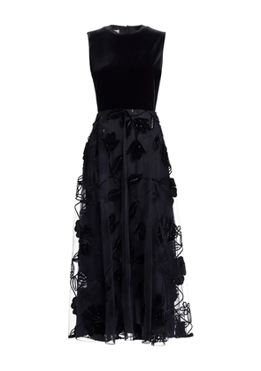Elie Saab floral sleeveless maxi dress - Black