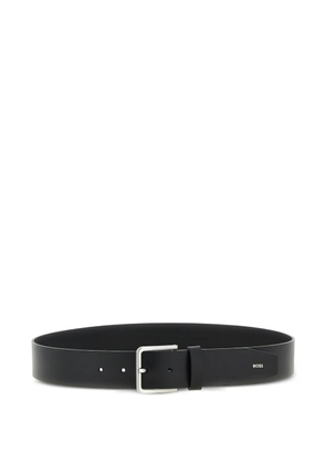 BOSS metal buckle leather belt - Black
