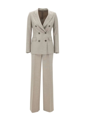 Tagliatore pinstripe double-breasted suit - Neutrals