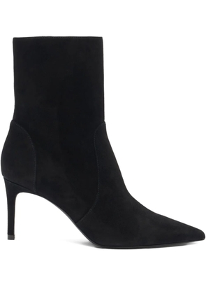Stuart Weitzman 75mm Stuart Power zip-detail pointed-toe boots - Black