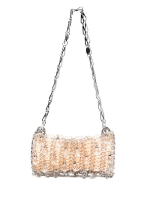Rabanne Paco 1969 disc-charm chain shoulder bag - White