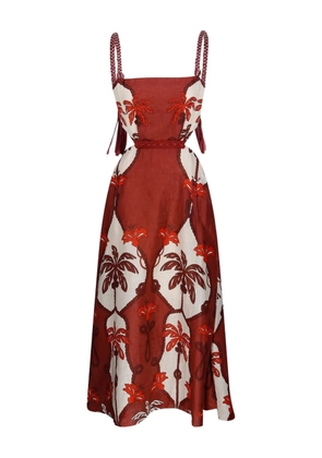 Johanna Ortiz printed maxi dress - Red