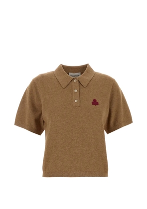MARANT ÉTOILE cotton polo shirt - Brown