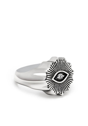 Nialaya Jewelry Evil Eye crystal ring - Silver