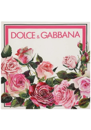 Dolce & Gabbana logo-print scarf - White